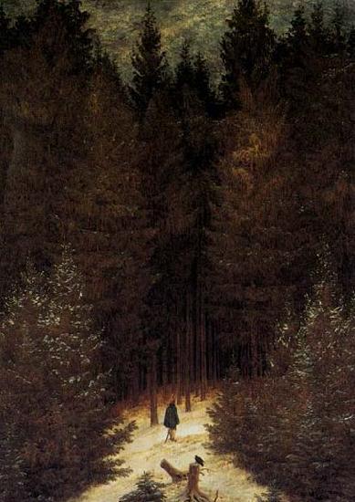 Caspar David Friedrich The Chasseur in the Forest China oil painting art